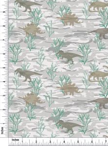 Dinos Desert Design Print on 100% Cotton Quilting Fabric