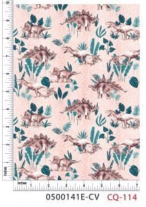Dinosaur Jungle Design 100% Cotton Quilting Fabric by the Yard
