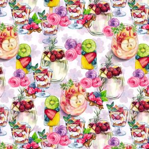 Parfait and Pinot Grigio Design 100% Cotton Quilting Fabric by the Yard