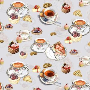 Fruit Tart and Cake Design 100% Cotton Quilting Fabric by the Yard