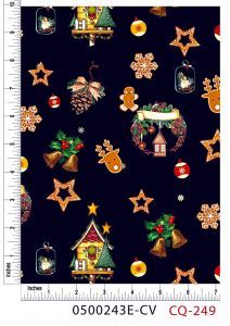 Festive Bird House Printed on 100% Cotton Quilting Fabric by the Yard