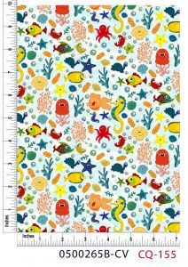 Sea critter friends Design 100% Cotton Quilting Fabric by the Yard
