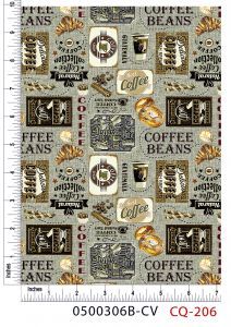 Breakfast Time Design 100% Cotton Quilting Fabric by the Yard
