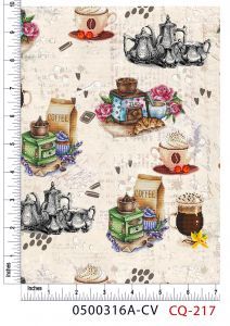 Baked Goods and Whip Cream Design 100% Cotton Quilting Fabric by the Yard