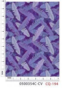 Purple Ferns Design 100% Cotton Quilting Fabric by the Yard