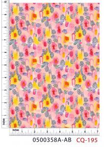 Abstract Watercolors Warm Design 100% Cotton Quilting Fabric by the Yard