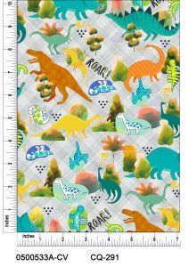 Roar!! Printed on 100% Cotton Quilting Fabric by the Yard