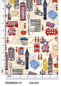Travel Europe Design 100% Cotton Quilting Fabric by the Yard