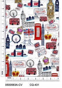 Big Ben Design 100% Cotton Quilting Fabric by the Yard