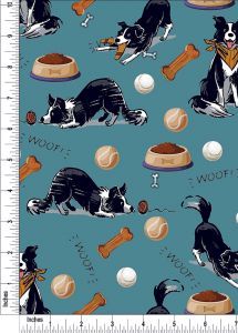 Good Boy Design Printed on 100% Cotton Quilting Fabric by the Yard
