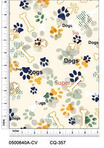 Super Dogs Design 100% Cotton Quilting Fabric by the Yard
