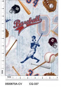Minor League Game Pattern Printed 100% Cotton Quilting Fabric