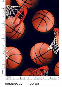 Ball Hoops Pattern Printed 100% Cotton Quilting Fabric