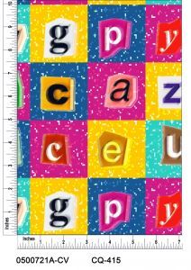 Block Letters Prints 100% Cotton Quilting Fabric