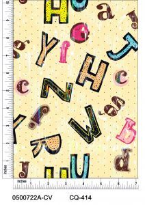 Cut Outs Letters Pattern Printed 100% Cotton Quilting Fabric