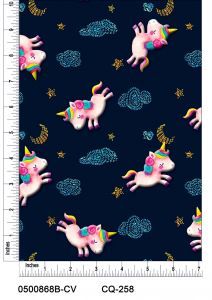 Unicorn Sky Printed on 100% Cotton Quilting Fabric by the Yard