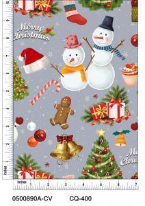 Conversational Holiday Snow People Design Printed on 100% Cotton Quilting Fabric