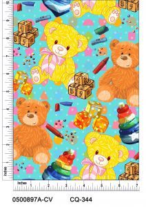 Teddies and Blocks Prints 100% Cotton Quilting Fabric by the Yard