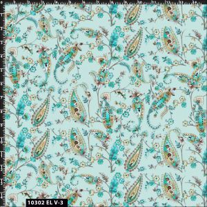 Paisley Floral Vine Design 100% Cotton Quilting Fabric by the Yard