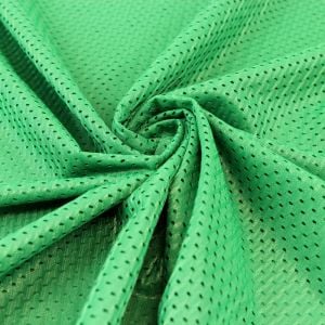 Kelly Green Football Mesh Knit Fabric