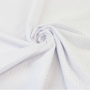 White Football Mesh Knit Fabric