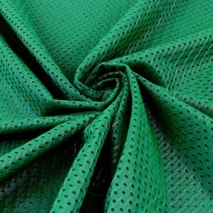 Hunter Green Football Mesh Knit Fabric