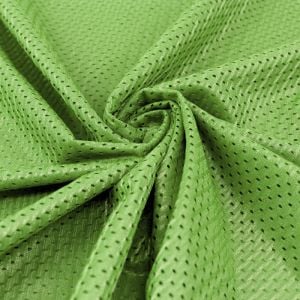 Lime Football Mesh Knit Fabric