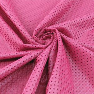 Hot Pink Football Mesh Knit Fabric