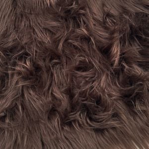 Brown 60" Wide 1-2'' Long Pile Luxury Shag Fur