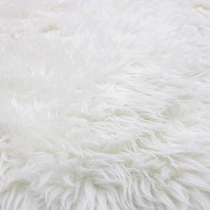 Ivory Short Pile Luxury Shag Faux Fur Fabric 