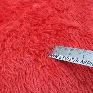 Rust Short Pile Luxury Shag Faux Fur Fabric 