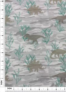 Desert Dinosaur Grey Design 100% Cotton Quilting Fabric by the Yard