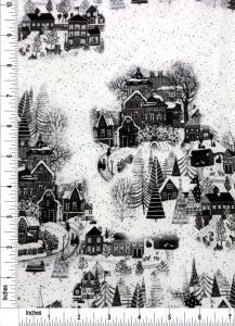 Winter Village Design 100% Cotton Quilting Fabric by the Yard