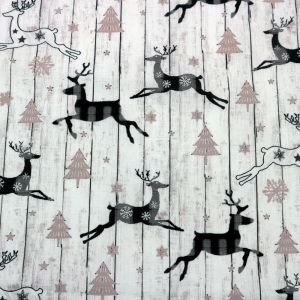 Snow Flake Bucks Design 100% Cotton Quilting Fabric by the Yard