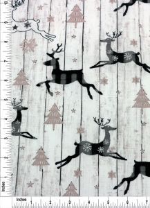 Snow Flake Bucks Design 100% Cotton Quilting Fabric by the Yard