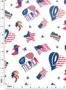 Eagals Freedom Design 100% Cotton Quilting Fabric by the Yard