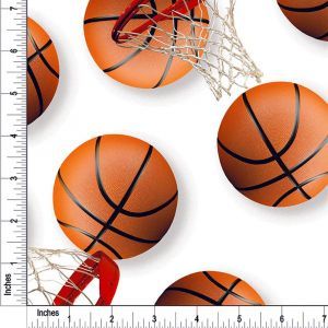 Hoops Design Print 100% Cotton Quilting Fabric