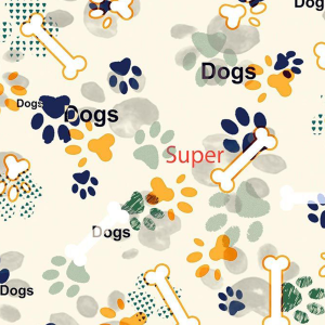 Super Dogs Design 100% Cotton Quilting Fabric by the Yard