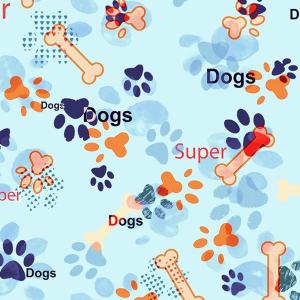 Super Dogs (Cool) Design 100% Cotton Quilting Fabric by the Yard