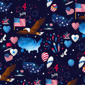 Conversational USA  egal Design Printed on 100% Cotton Quilting Fabric