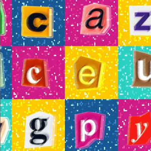 Block Letters Prints 100% Cotton Quilting Fabric