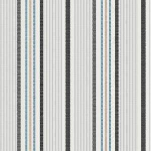 Off-white Silver Textured Stripes Design Printed 55" Light-Weight Rayon Challis Fabric by the Yard