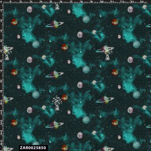 Space Planet Design 100% Cotton Quilting Fabric by the Yard