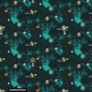 Space Planet Design 100% Cotton Quilting Fabric by the Yard