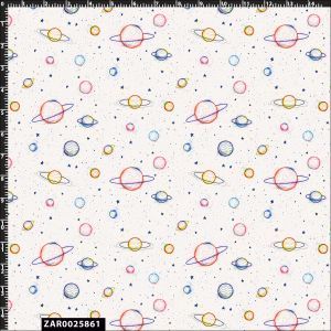 Happy Planet Pattern 100% Cotton Quilting Fabric by the Yard