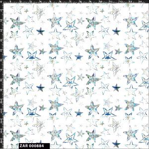 Seamless Checkered Star Pattern 100%Cotton Quilting Fabric by the Yard