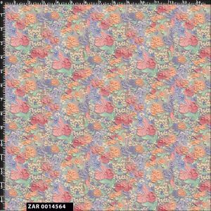 Pastel Clay Floral Design 100% Cotton Quilting Fabric by the Yard