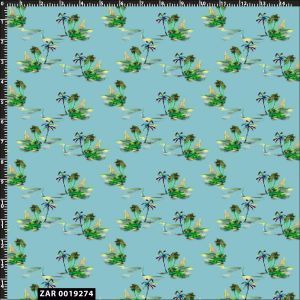 Conversational Tropical Island 100% Cotton Quilting Fabric by the Yard