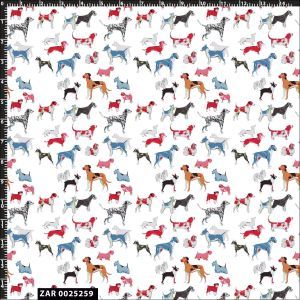 Seamless Dog Party Pattern 100% Cotton Quilting Fabric by the Yard