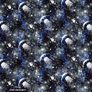 Space Planet Design 100%Cotton Quilting Fabric by the Yard